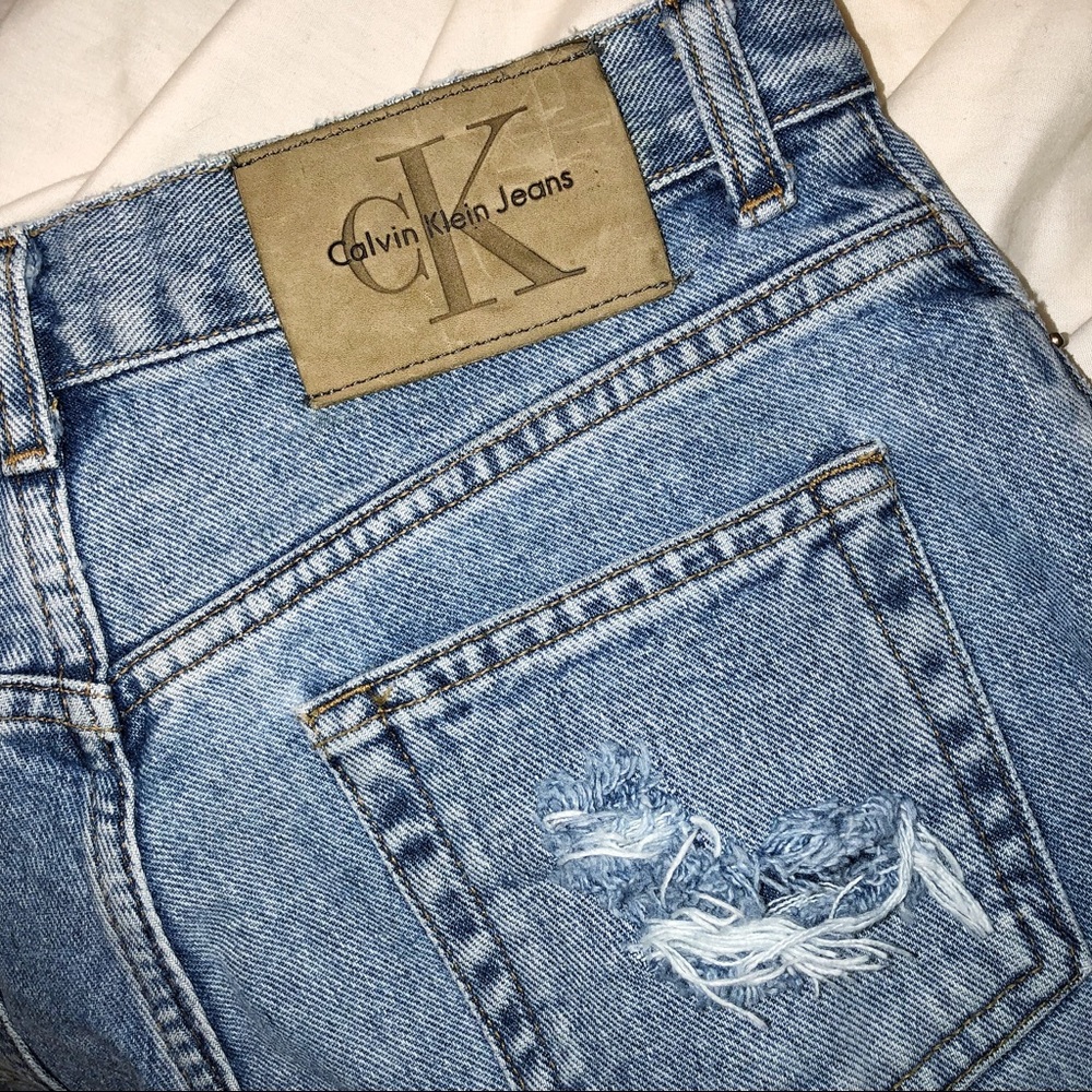 Vintage CK high waisted jean shorts